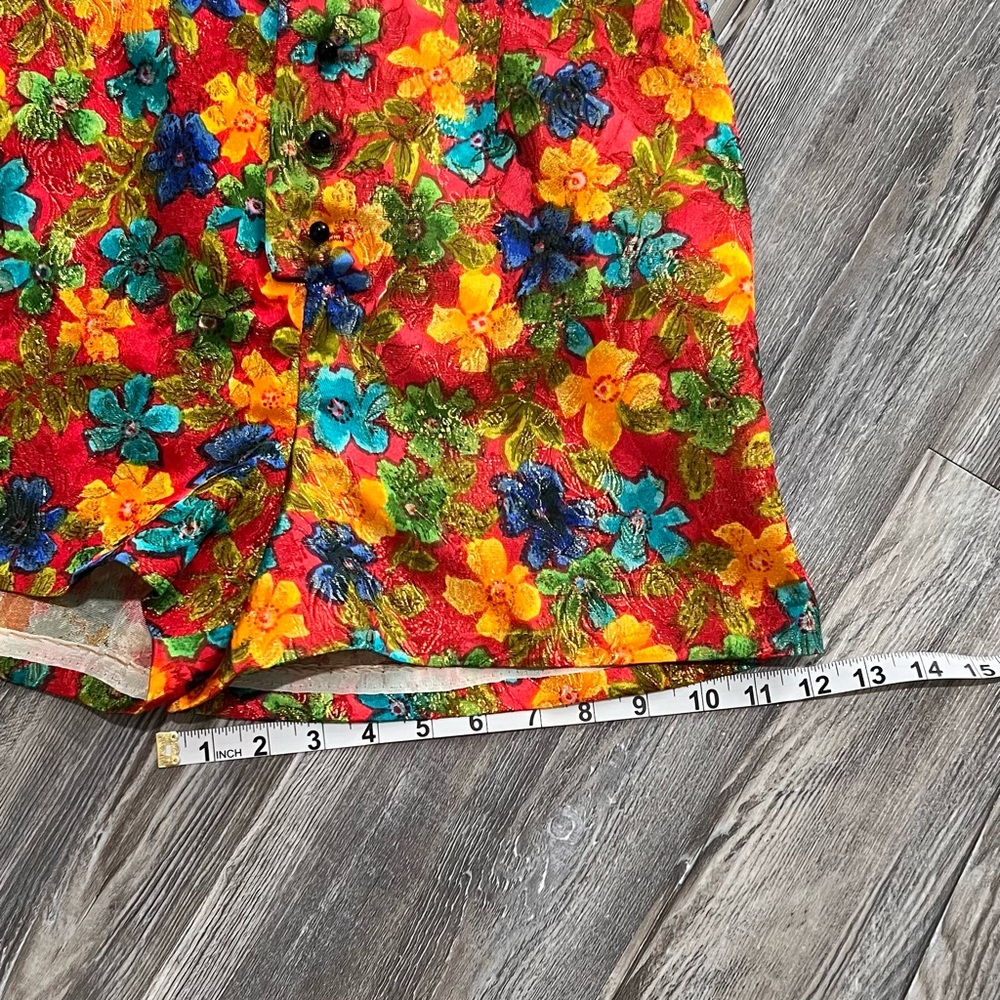 Vintage 50’s Beverly Paige Floral High Waist Women's Hot-pants Shorts - Picture 6 of 7